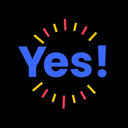 image of a text saying "Yes"